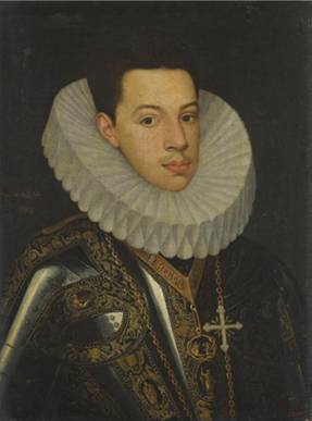 Felipe Manuel, Prince of Savoya,  ca. 1602  (Juan Pantoja de la Cruz)  (1553-1608) Sothebys Old Masters Day Sale 7/9/09 Lot 119 