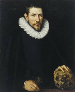 Simon Schaep at 39 years old, 1606  (Aert Pietersz.) (1550-1612) Amsterdam Museum  SB2521