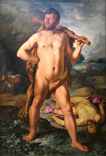 Johan Colterman as Hercules, 1613 (Hendrik Goltzius) (1558-1617)  Frans Hals Museum, Haarlem,  OS-79-1566
