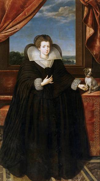 Isabella de Bourbon, ca. 1618 (Frans Pourbus the Younger) (1569-1622)   Museo Nacional del Prado, Madrid,   P01625 