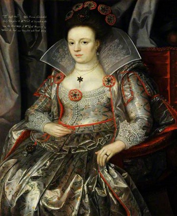 Frances Cavendish, Lady Maynard, ca. 1613 (Marcus Gheerhaerts the Younger)  (1561-1636)   Hardwick Hall, Chesterfield (National Trust)  
