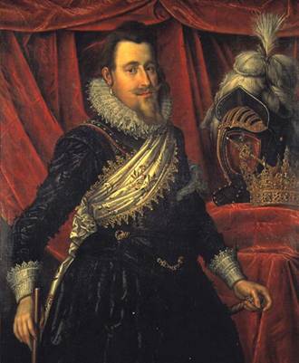 Christian IV King of Denmark, ca. 1613 (Pieter Isaacsz)  (1569-1625)     Rosenborg Slot,  København      