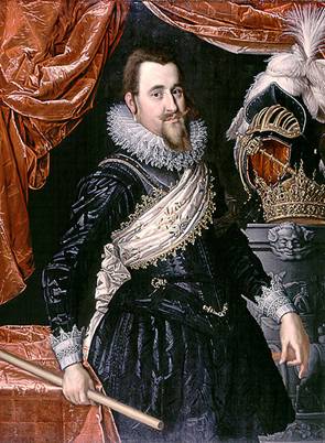 Christian IV King of Denmark, ca. 1611-1616  (Pieter Isaacsz)  (1569-1625)     Frederiksborg Slot, Hillerød, Danmark