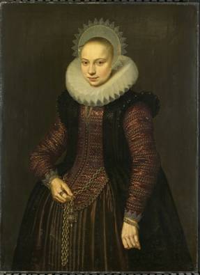 Brechtje Overrijn van Schoterbosch, ca. 1614   (Cornelis van der Voort) (1576-1624)    Rijksmujseum, Amsterdam SK-A-1243         
