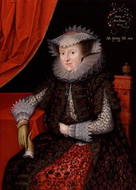 Mary, Lady Scudamore, ca. 1615  (Marcus Gheeraerts the Younger)  (1561-1636)     National Portrait Gallery, London   64 