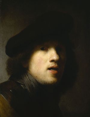 Self-Portrait, ca. 1629  (Rembrandt van Rijn) (1606-1669)    Indianapolis Museum of Art   C10063 
