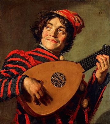 A Jester with Lute, ca. 1624-1626  (Frans Hals) (ca. 1582-1666)   Musée du Louvre, Paris     R.F. 1984-32 