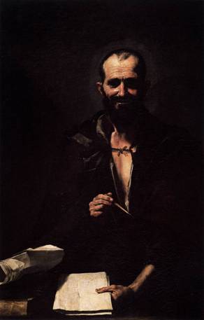 A Man as Archimedes, ca. 1630  (Jusepi Ribera) (1591-1652) Museo Nacional de Prado, Madrid           