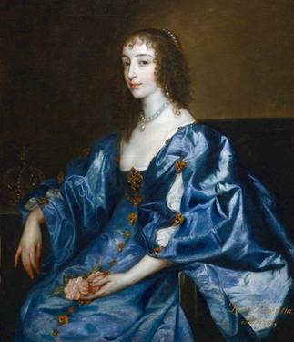 Henrietta Maria of France, ca. 1636-1638 (Sir Anthony van Dyck) (1599-1641)  The Weiss Gallery, London 