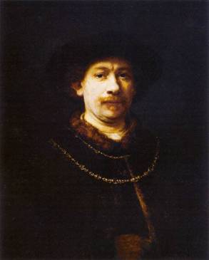 Self-Portrait, ca. 1643  (Rembrandt van Rijn) (1609-1669) Museo Thyssen-Bornemisza, Madrid 