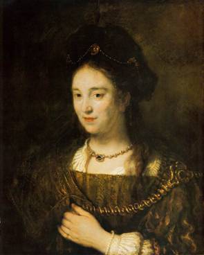 Saskia, ca. 1643  (Rembrandt) (1609-1669)  Staatliche Museen zu Berlin