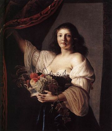 A Woman with Fruit, 1642  (Christiaen van Cowenbergh) (1604-1667)    Die Kunstsammlung der Göttinger Universität