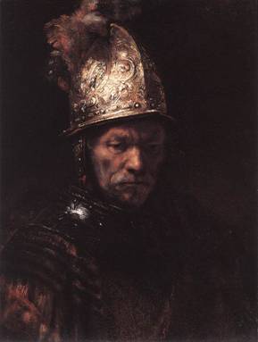 A Man in a Golden Helmet,  ca. 1657  (workshop of Rembrandt van Rijn ) (1606-1669)   Staatliche Museen zu Berlin   