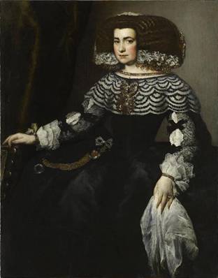  Lady of the Spanish Court, ca. 1552 (attributed to Juan Bautista Martínez del Mazo) (ca. 1612--1667) Musée du Louvre, Paris  RF 2037

