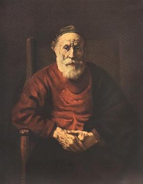  An Old Man in Red, ca. 1652-1654 (Rembrandt van Rijn)  (1606-1669)    State Hermitage Museum, St. Petersburg