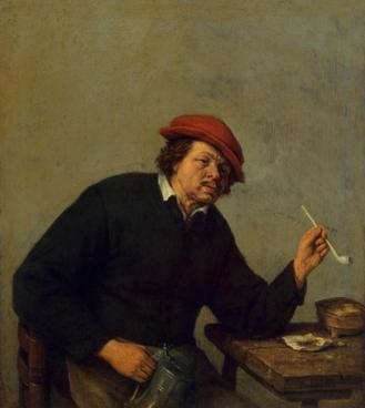 A Man,  “The Smoker”,  ca. 1655  (Adriaen Jansz van Ostade) (1610-1685)    State Hermitage Museum, St. Petersburg
