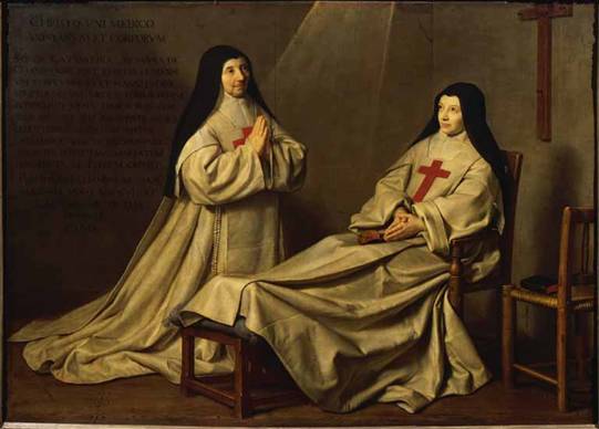 Catherine-Agnès Arnault & Catherine de St. Suzanne de Champaigne (Philippe de Champaigne) (1602-1674) Musée du Louvre, Paris,  INV. 1138  