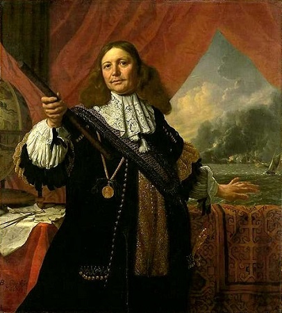 Admiral Johan de Liefde, 1668 (Bartholomeus van der Helst) (1613-1670) and (Ludolf Backhuysen) (1631-1708)  Rijksmuseum Amsterdam,  SK-A-832
