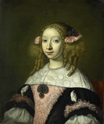 Adriana Jacobusdr Hinlopen, wife of Johannes Wijbrants, 1667 (Lodewijk van der Helst) (1642-1683)   Location TBD 