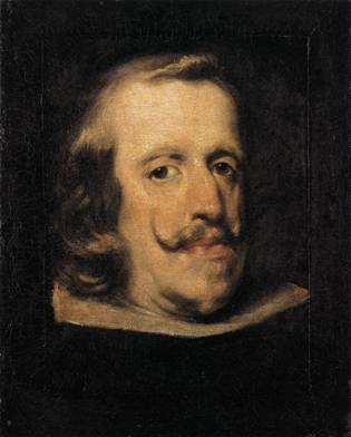 Philip IV, ca. 1657-1660 fragment (Diego Velazquez) (1599-1660)    Museo de Bellas Artes, Bilbao