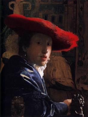 The Girl with the Red Hat, ca. 1666-1668  (Johannes Vermeer)  (1632-1675)    National Gallery of Art, Washington, D.C. 