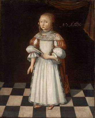 Margaret Gibbs, 1670  (Freake-Gibbs Painter) Museum of Fine Arts, Boston, MA,   1995.800  