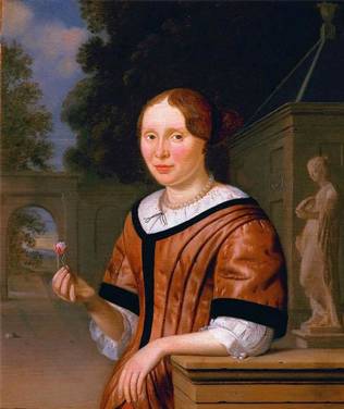 A Lady, ca.  1675 (Pieter Cornelisz. Van Slingelandt) (1640-1691) Private Collection 

