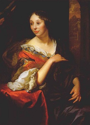  Françoise van Diemen, wife of the artist, 1679 (Gottfreid Schalcken) (1643-1706) Private Collection 