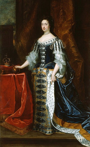 Mary II, Queen of England, 1690 (Sir Godfrey Kneller) (1646-1723)     Royal Collection, UK,   RCIN 405674 