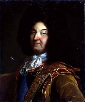 Louis XIV at 63 years old, ca. 1701  (possibly by Hyacinthe Rigaud) (1659-1743)   Location TBD