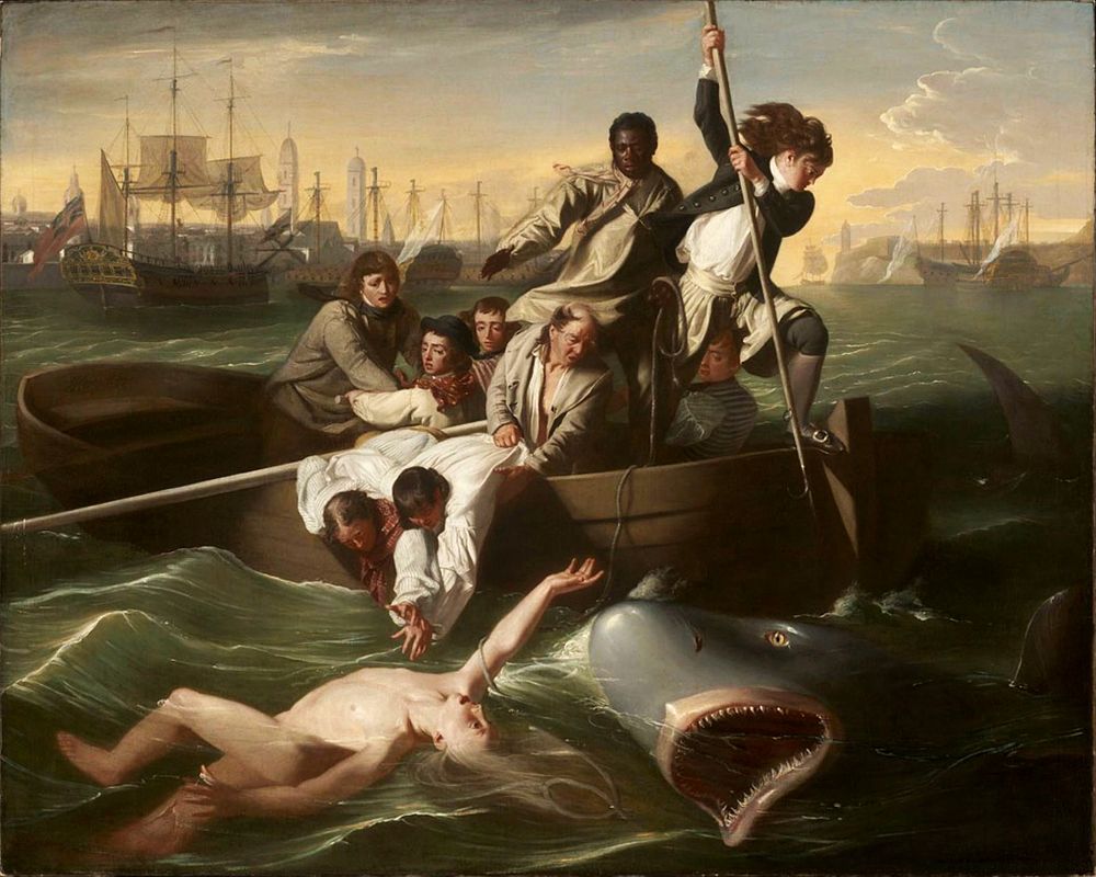 Watson and the Shark in Havana Cuba, 1749, by John Singleton Copley (1746-1825)  Boston Museum of Fine Arts.