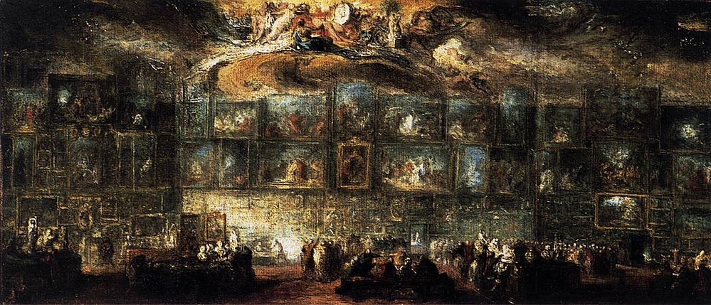 The Salon of 1779, by Gabriel Jacques de Saint-Aubin.