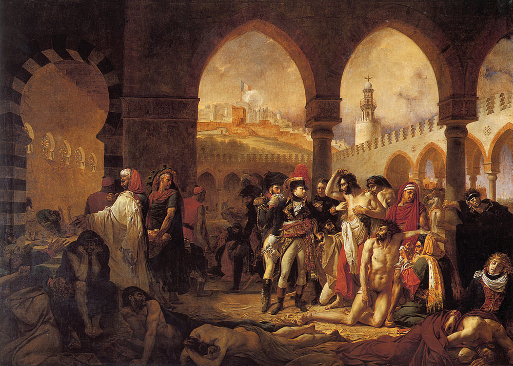 Napoleon Bonaparte visitant les pestiferes de Jaffa, 1799, March 11, by Antoine-Jean Gros