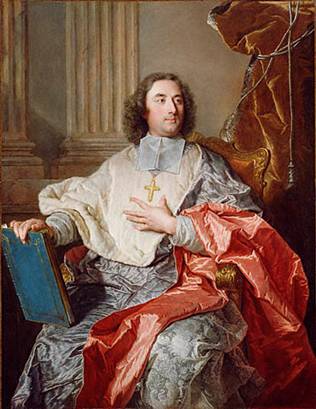 Charles de Saint-Albin. Archbishop of Cambrai, 1723  (Hyacinthe Rigaud) (1659-1743)   J. Pau l Getty Museum, Los Angeles, CA     88.PA136 