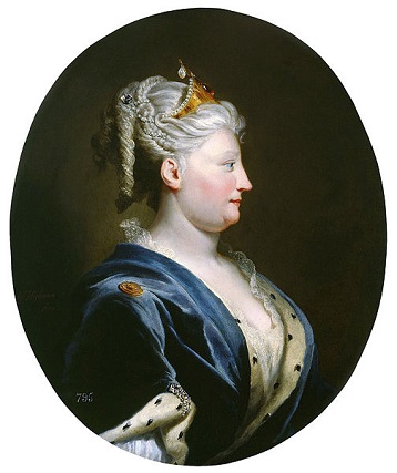 Caroline of Ansbach, ca. 1735 (Joseph Highmore) (1692-1780)  Royal Collection, UK,  RCIN 406035  