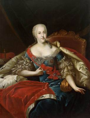 Johanna Elisabeth, Princess of Anhalt-Zerbst,  ca. 1746  (Antoine Pesne) (1683-1757)   State Hermitage Museum, St. Petersburg