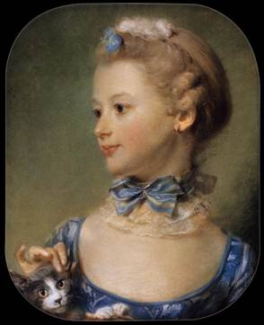Madmoiselle Huquier, ca. 1747  (Jean-Baptiste Perronneau) (1715-1783)   Musée du Louvre, Paris 