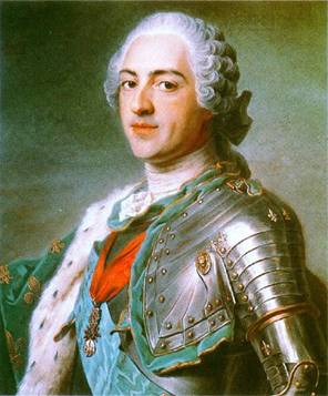 Louis XV, King of France, ca. 1748  (Maurice Quentin de la Tour) (1702-1788)    Musée du Louvre, Paris   