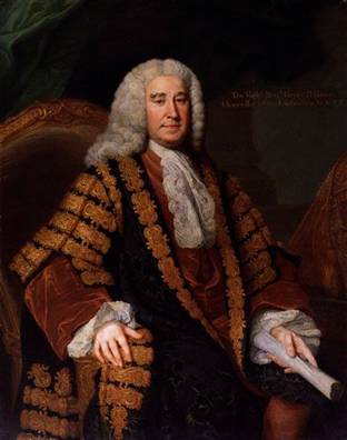 Henry Pelham, Whig Prime Minister of England, ca. 1751 (William Hoare) (1707-1792)   National Portrait Gallery, London    NPG 221