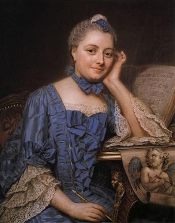 Marie Fel, ca. 1750  (Maurice Quent n de la Tour) (1704-1788)   Private Collection 