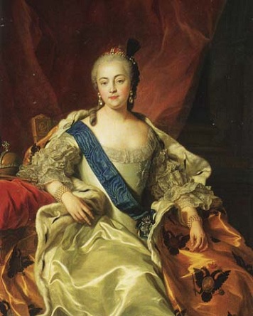 Élisabeth Petrovna, Empress of Russia, 1760 (Charles-André van Loo) (1705-1765)   Peterhof, Leningrad