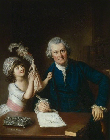 Christopher Anstey with his daughter, ca. 1775 (William Hoare) (1707-1792)   National Portrait Gallery, London,   NPG  3084 