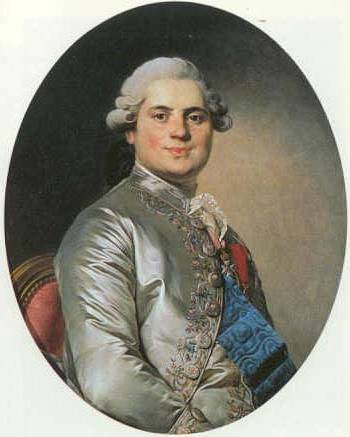 Louis XVIII, Comte de Provence, ca. 1788 (Joseph-Siffred Duplessis) (1725-1802)  Musée Condé, Chantilly   