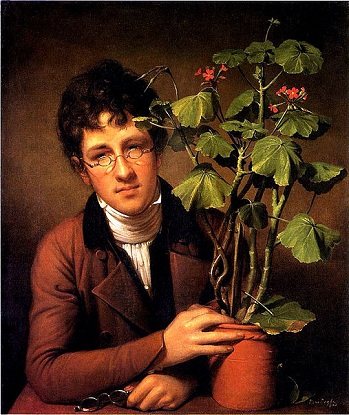 Rubens Peale with a geranium, 1801 (Rembrandt Peale) (1778-1860)   National Gallery of Art, Washington D.C.,  1985.59.1 