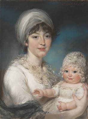Mrs. Robert Shurlock and child, 1801 (John Russell) (1745-1806)   The Metropolitan Museum of Art, New York, NY     67.132 