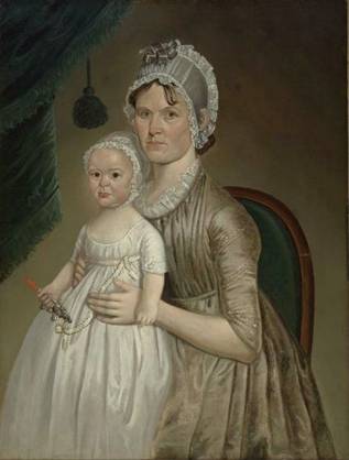 Mrs. Cephas Smith, Jr. and Child,  ca. 1803  (William Jennys)  (1774-1858)   Museum of Fine Arts, Boston    1974.135  