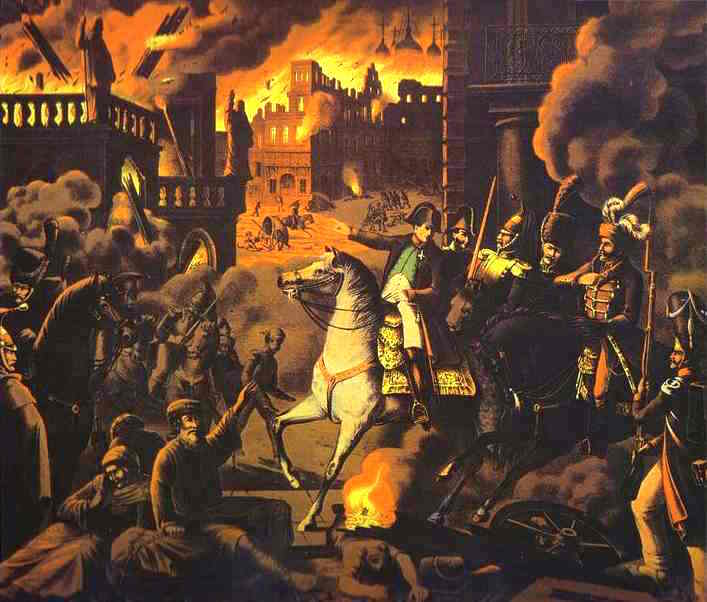 The Burning of Moscow as Napoleon