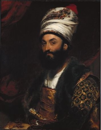 Mirza Abu Hassan Khan Shirazi Ilchi Kabir, Persian Ambassador to England, 1810 (Sir Thomas Lawrence) (1769-1830)   Fogg Art Museum, Harvard University, MA, 1964.100 