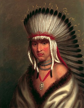 Petalesharro, "Generous Chief" of the Pawnee Nation, ca. 1822 (Charles Bird King) (1785-1862) White House Library, Washington D.C.   