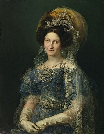 Maria Christina de Bourbon, Queen of Spain, 1830 (Vincente López y Portaña) (1772-1850)   Museo Nacional del Prado, Madrid,  P00865  